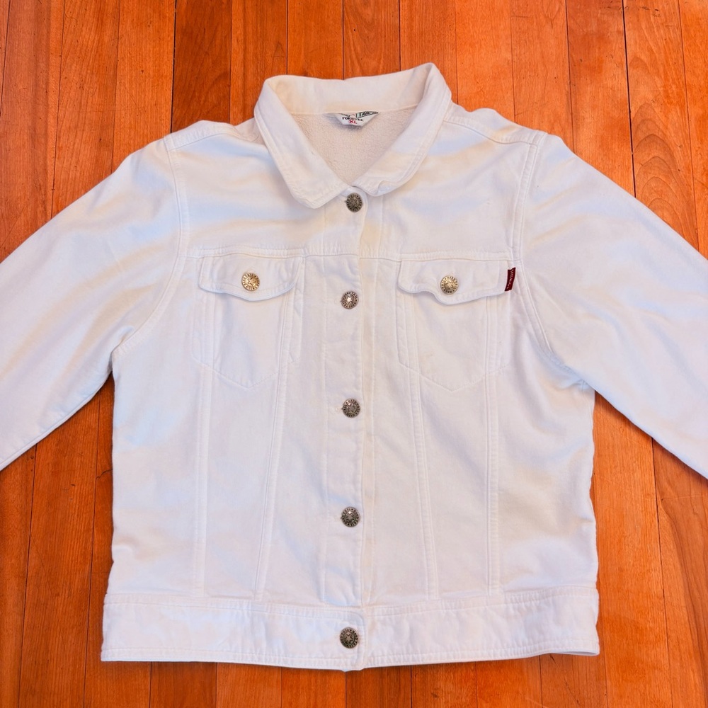 HARD TAIL Forever White Jean Jacket - Women's Size XL (Fitted)